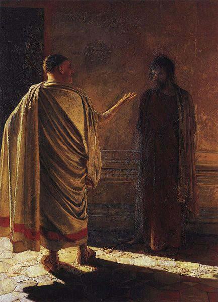 Nikolai Ge Quod Est Veritas Christ and Pilate Germany oil painting art